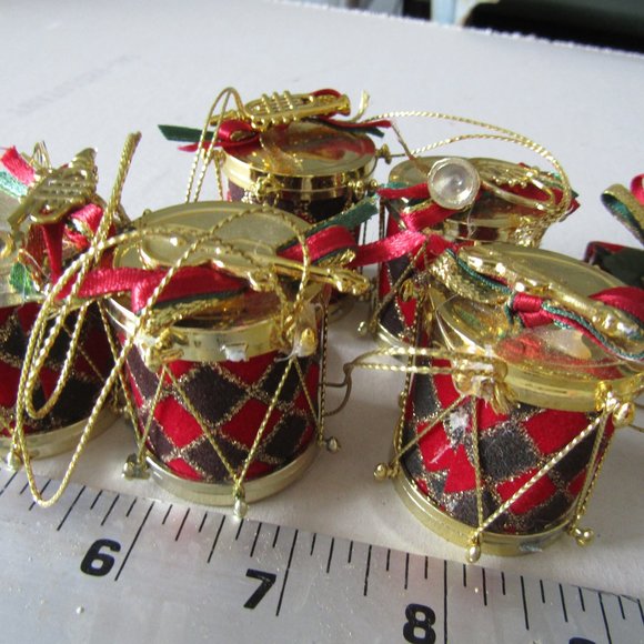 vintage drums Christmas tree ornaments - Picture 2 of 3